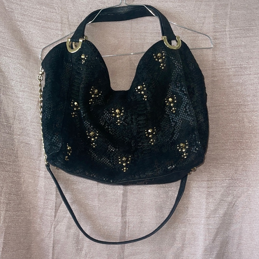 Juicy Couture hobo crossbody  black snake print bag